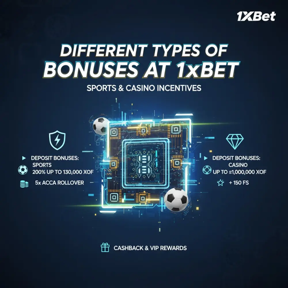 Different Types of Bonuses at 1xBet